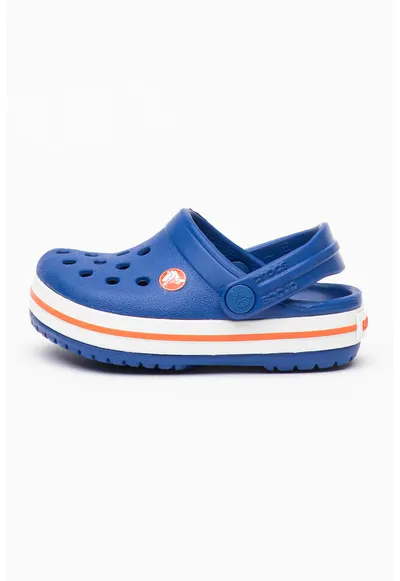 Saboti slingback relaxed fit Crocband - Alb/Portocaliu/Albastru inchis