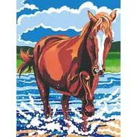 Pictura pe Numere Cal in Apa, 7 Culori, 22 x 30
