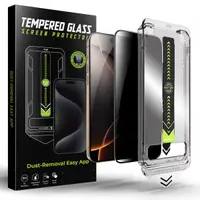 Folie de protectie Ecran Privacy Techsuit TitanGlass pentru Apple iPhone 16 / 15, Sticla Securizata, Full Glue