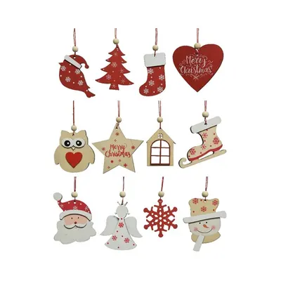 Decoratiune - Plywood Figure Snow Red - mai multe modele