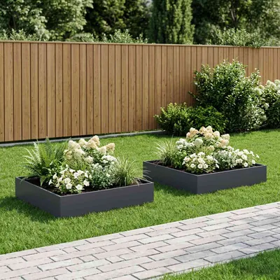 vidaXL Vază pentru Grădină 2 buc. Antracit 100 x 100 x 20 cm
