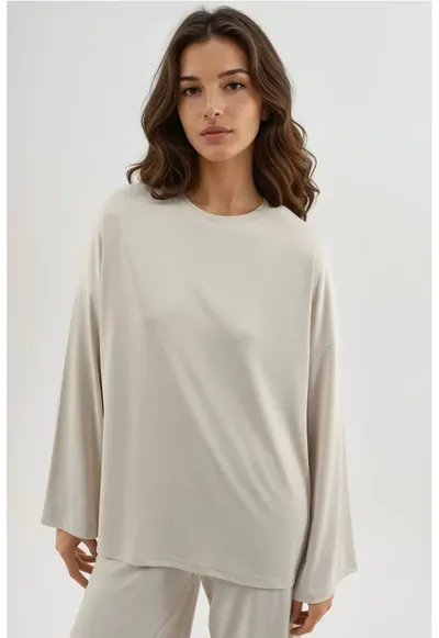 Bluza dama - maneca lunga - alb - jerseu