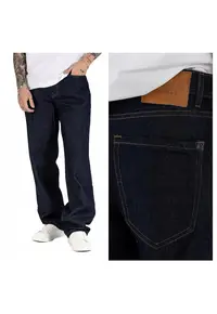 Blugi Barbati - Jason Z - Straight Fit - Talie Inalta - Fermoar - Lungi - 5 Buzunare - Bumbac - W31-L34 - Albastru