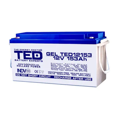 Baterie Gel Ted12153m8 12v 153ah