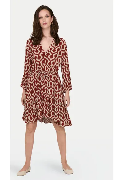 Rochie dama - 304928451 - Viscoza - Rosu - Rosu