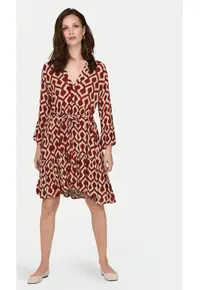 Rochie dama - 304928451 - Viscoza - Rosu - Rosu