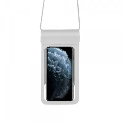 Husa Universala Waterproof pentru Telefon max. 6.8inch, Techsuit, TWC1, Argintie