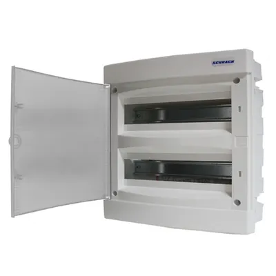 Dulap distrib. incastr. 2r-36UH, usa din plastic alb mat