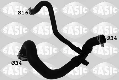 Furtun radiator inferior (16mm 34mm) potrivit CITROEN C-ELYSEE; PEUGEOT 301 1.6 11.12