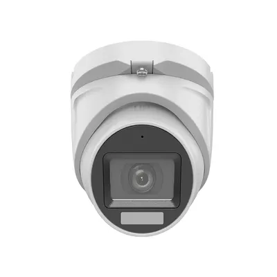 Camera supraveghere interior Dome Smart Hybrid Light Hikvision HiLook THC-T157-LMS, 3K, 2.8 mm, IR 30 m, lumina alba 20 m, microfon incorporat