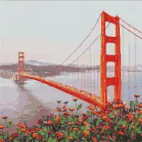 Set de broderie cu diamante Ideyka - San Francisco, 40 х 40 cm
