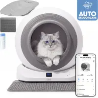 Litiera Automata iHunt Smart Cat Litter V5, Autocuratare Inteligenta, Sistem Deodorizare, Wi-Fi, Aplicatie Smart, Senzori de Siguranta, Recipient Colectare 9L, Pentru Pisici de Toate Dimensiunile