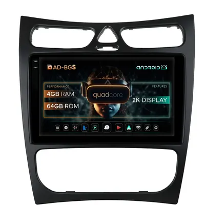 Navigatie 2K Mercedes Benz CLK W209 (2000-2005) (2000-2005), Android, S-Quadcore 4GB RAM + 64GB ROM, 9.5 Inch - AD-BGS90042K+AD-BGRKIT416V2