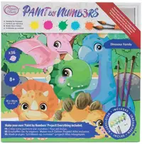 Set pictură pe numere Craft Buddy - Familia dinozauri