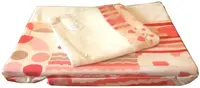 Set 2 piese lenjerie din bambus pentru pat Texpol - Patchwork, roz
