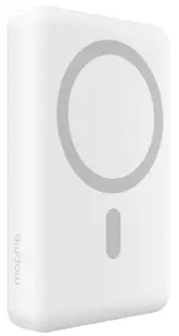 Baterie portabilă mophie - Essentials Magnetic, 10000 mAh, alba