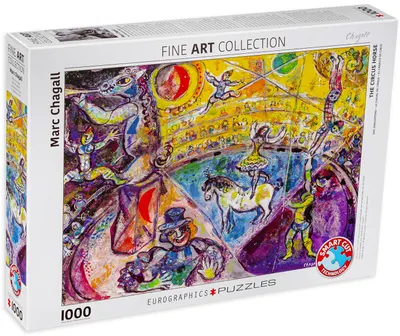 Puzzle Eurographics din 1000 de piese - La circ, Mark Chagall