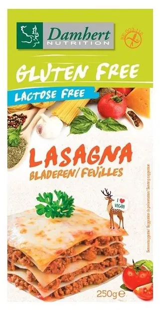 Foi pentru lasagna, fără gluten și fără lactoză, 250 g, Damhert