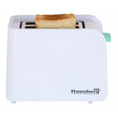 Prajitor de paine Hausberg HB-195BL, 750 W, 2 felii, functie decongelare, functie reincalzire, 6 trepte putere, Alb/Bleu Engros