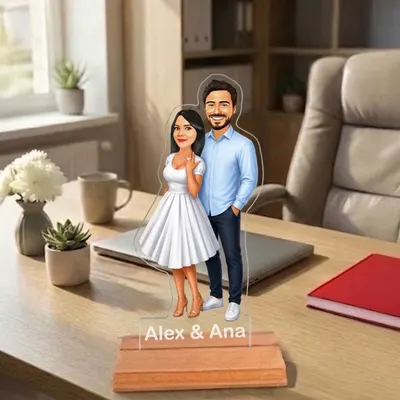 Caricatura pentru Logodna - Statueta Personalizata tip Trofeu