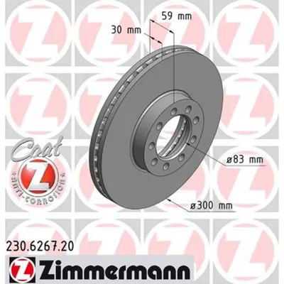 Disc frana ZIMMERMANN 230.6267.20