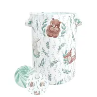 Cutie depozitare jucarii, MimiNu, Din bumbac certificat Oeko Tex Standard 100, Cu manere, 50x35 cm, Lulu Natural