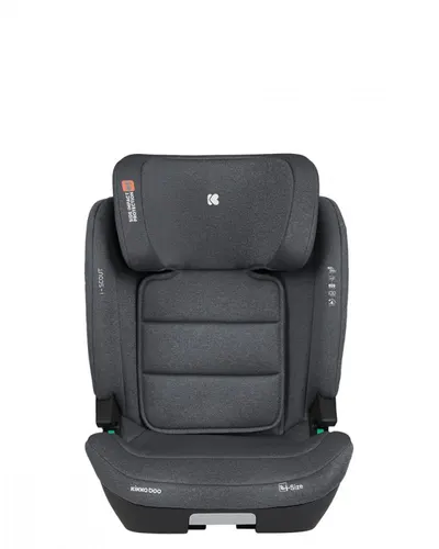 Scaun auto cu isofix KikkaBoo i-Scout Dark Grey i-SIZE 100-150 cm,SPS-sistem de protectie impact lateral,spatar reglabil in 4 pozitii,tetiera reglabila in 10 pozitii,conectori isofix telescopici cu sistem vizual verificare