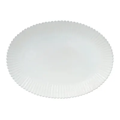 Platou de servire alb din gresie 37x51 cm Pearl – Costa Nova