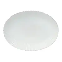 Platou de servire alb din gresie 37x51 cm Pearl – Costa Nova