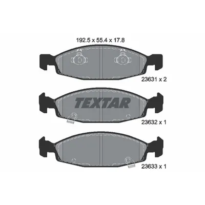 Set placute frana, frana disc TEXTAR 2363101