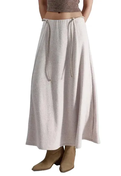 Fusta lunga - Textil - Bej natural
