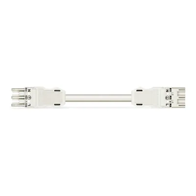 pre-assembled interconnecting cable; Eca; Socket/plug; 3-pole; Cod. A; H05VV-F 3G 2.5 mm²; 12 m; 2,50 mm²; white