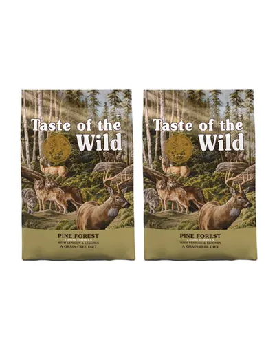 TASTE OF THE WILD Pine Forest hrana uscata caini si catei, cu vanat si legume 24,4 kg (2 x 12,2 kg)