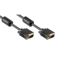 Cablu monitor VGA, Ferita/Aur, 15pini tata - 15pini tata, 3
