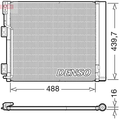 Radiator AC condensator cu uscator potrivit NISSAN NV200, NV200 EVALIA 1.5D 02.10