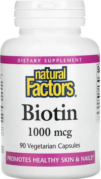 Biotin, 1000 mcg, 90 capsule, Natural Factors
