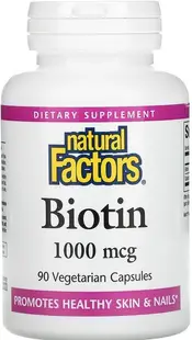 Biotin, 1000 mcg, 90 capsule, Natural Factors
