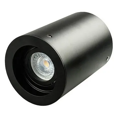 Corp iluminat montaj perete soclu GU10 rotund negru V-TAC SKU-3628