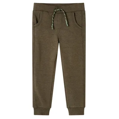 Pantaloni de trening pentru copii, kaki melanj, 92