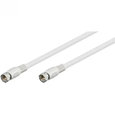 Cablu coaxial antena F 0.5m Alb, AK-SAT-0005-S