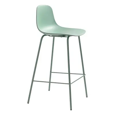Scaun de bar verde deschis din plastic (înălțime șezut 67,5 cm) Whitby – Unique Furniture