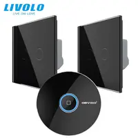 Intrerupatoare duble wireless RF + hub RF/IR, generatia noua, control de pe smartphone Negru