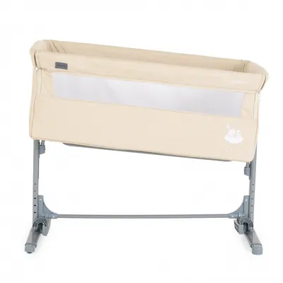 Patut Co-Sleeper Moni Mystery Beige 93x69x72-84 cm multifunctional cu laterala culisanta,functie leganare,pozitie anti-reflux, 5 pozitii de reglare a inaltimii,saltea si geanta transport incluse