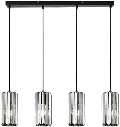 Pendul Rabalux - Veness 72256, IP20, E27, 4x40W, negru mat