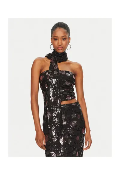 Bluza dama negru - fara maneci - eleganta
