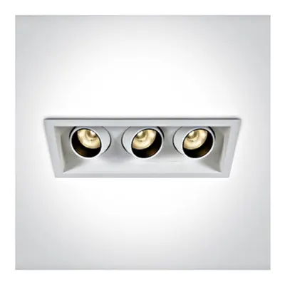 Forio LED Square 3x6W 3x540lm 3000K 24° 350mA IP20 alb