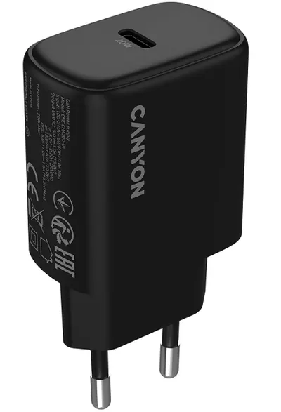 Încărcător Canyon - OnCharge 200, 20W, negru