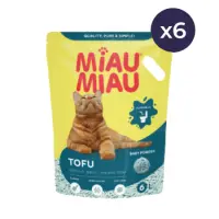 Set 6 Buc X Asternut igienic pentru pisici Miau Miau Tofu Baby Powder 6L