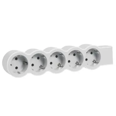 Bloc Multipriza Mobil Standard 5 prize alb-gri Legrand 69457