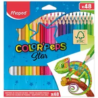 Creioane colorate, 48culori/set, Star Color'Peps Maped
